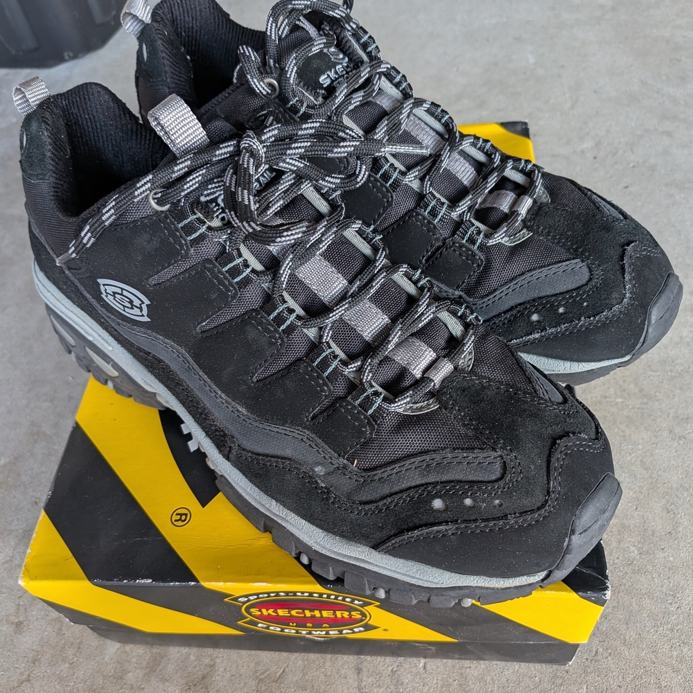 Skechers Black and Gray Athletic Shoes